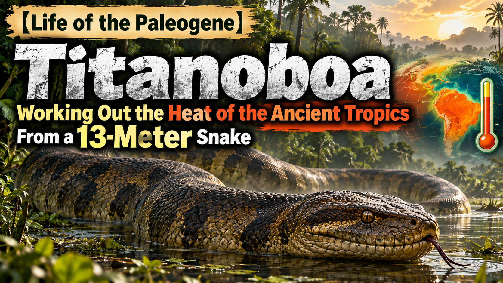 【Life of the Paleogene】Titanoboa – Working Out the Heat of the Ancient Tropics From a 13-Meter Snake