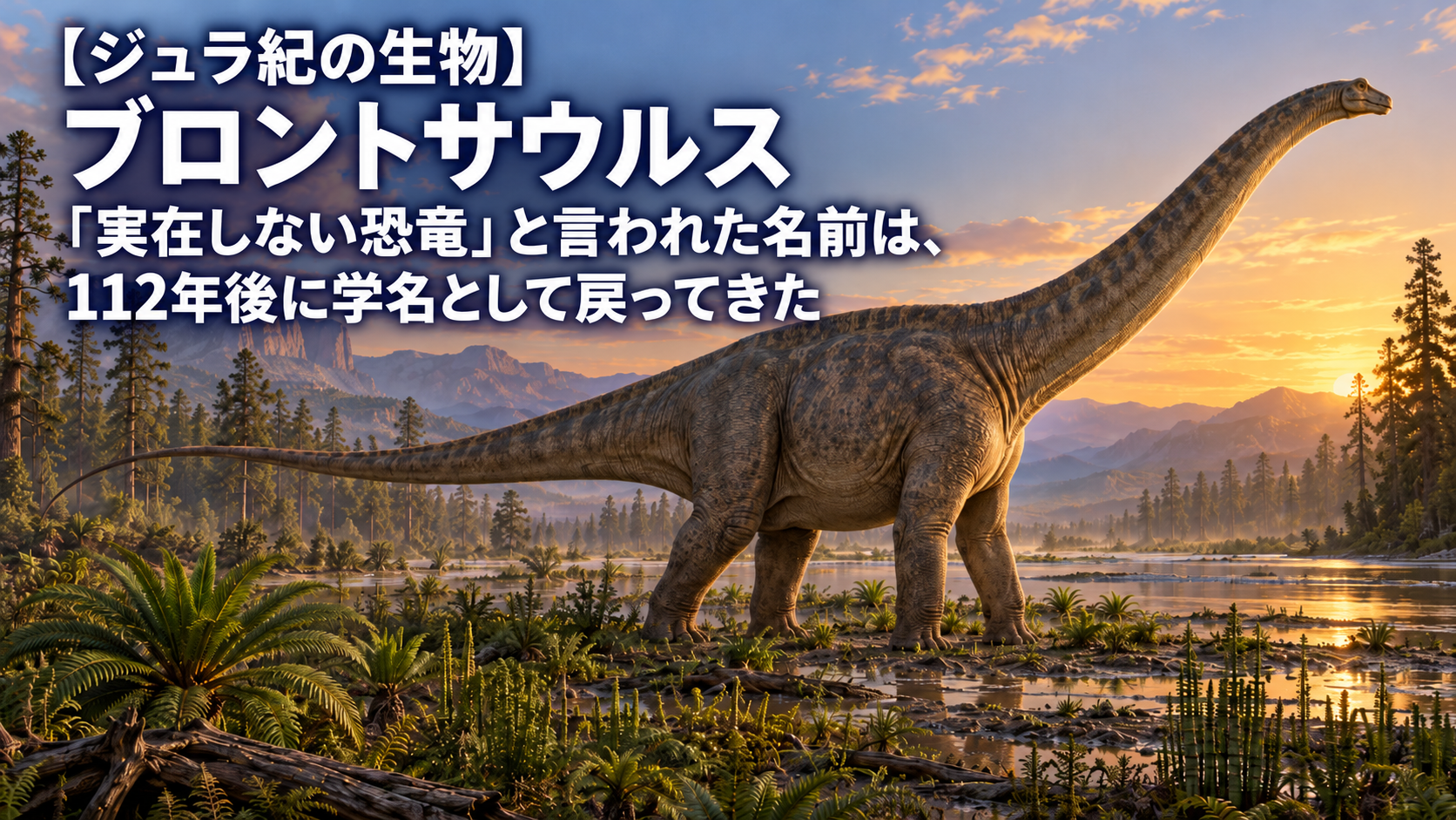 【ジュラ紀の生物】ブロントサウルス - 「実在しない恐竜」と言われた名前は、112年後に学名として戻ってきた