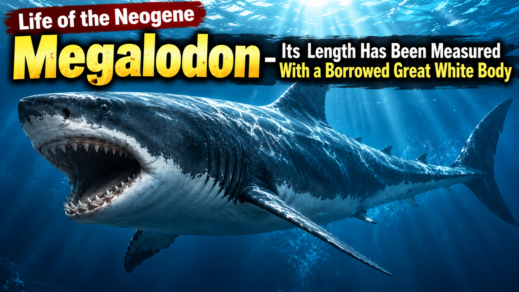 【Life of the Neogene】Megalodon – Its Length Has Been Measured With a Borrowed Great White Body