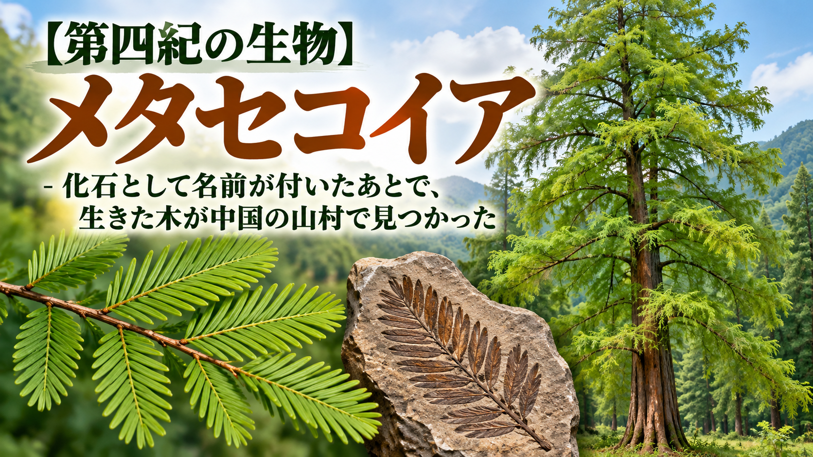 【第四紀の生物】メタセコイア - 化石として名前が付いたあとで、生きた木が中国の山村で見つかった