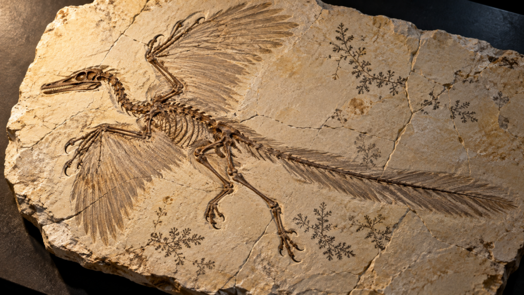 【ジュラ紀の生物】始祖鳥 - 羽毛は偽造だと言われた化石が、ひび割れと鉱物の模様で潔白を示した