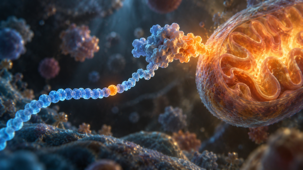 イカは DNA を変えずにタンパク質を書き換えていた。約8,000か所の RNA 編集が、タンパク質の寿命も居場所もミトコンドリアの働きも変えていた