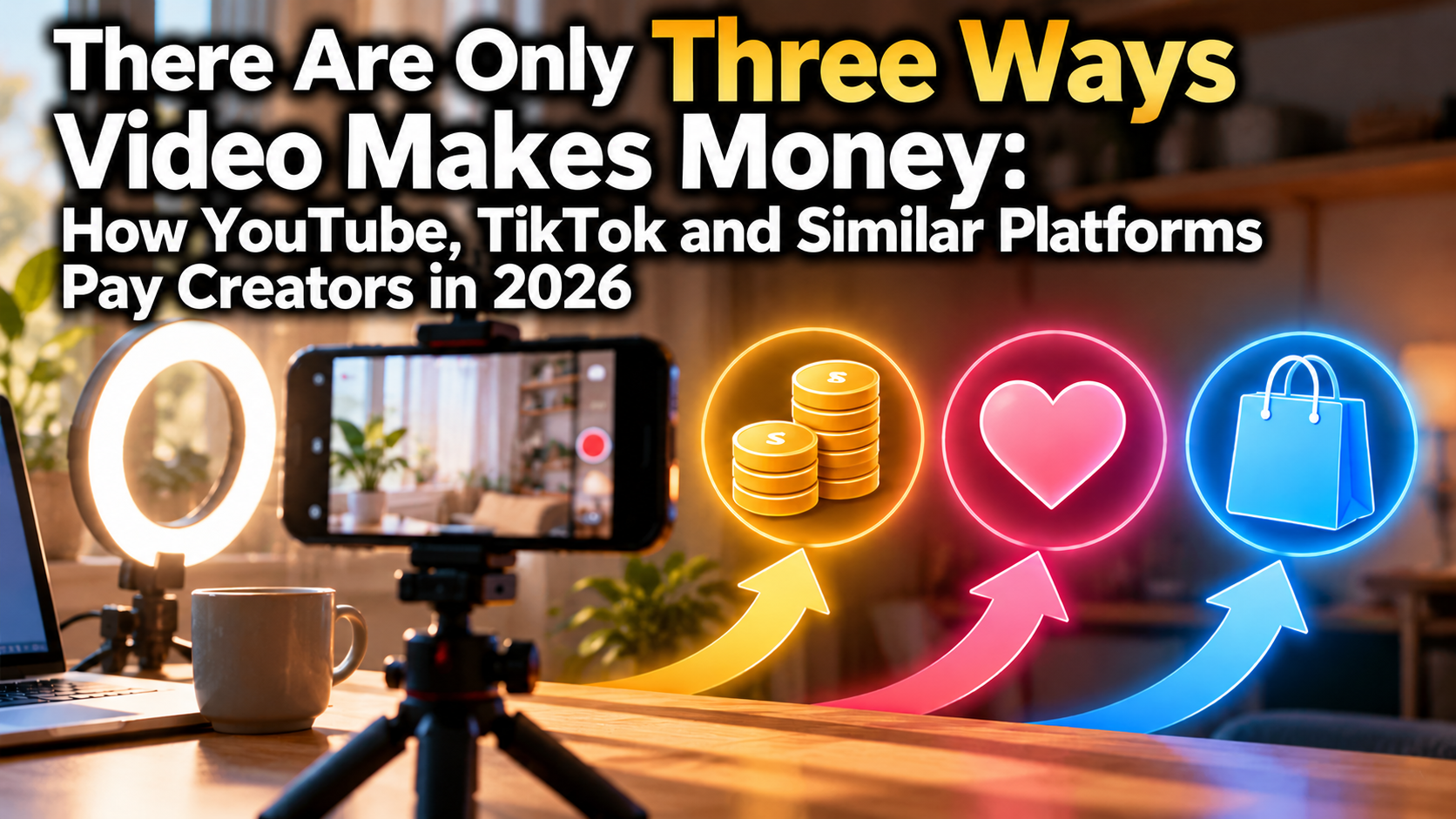 There Are Only Three Ways Video Makes Money: How YouTube, TikTok and Similar Platforms Pay Creators in 2026