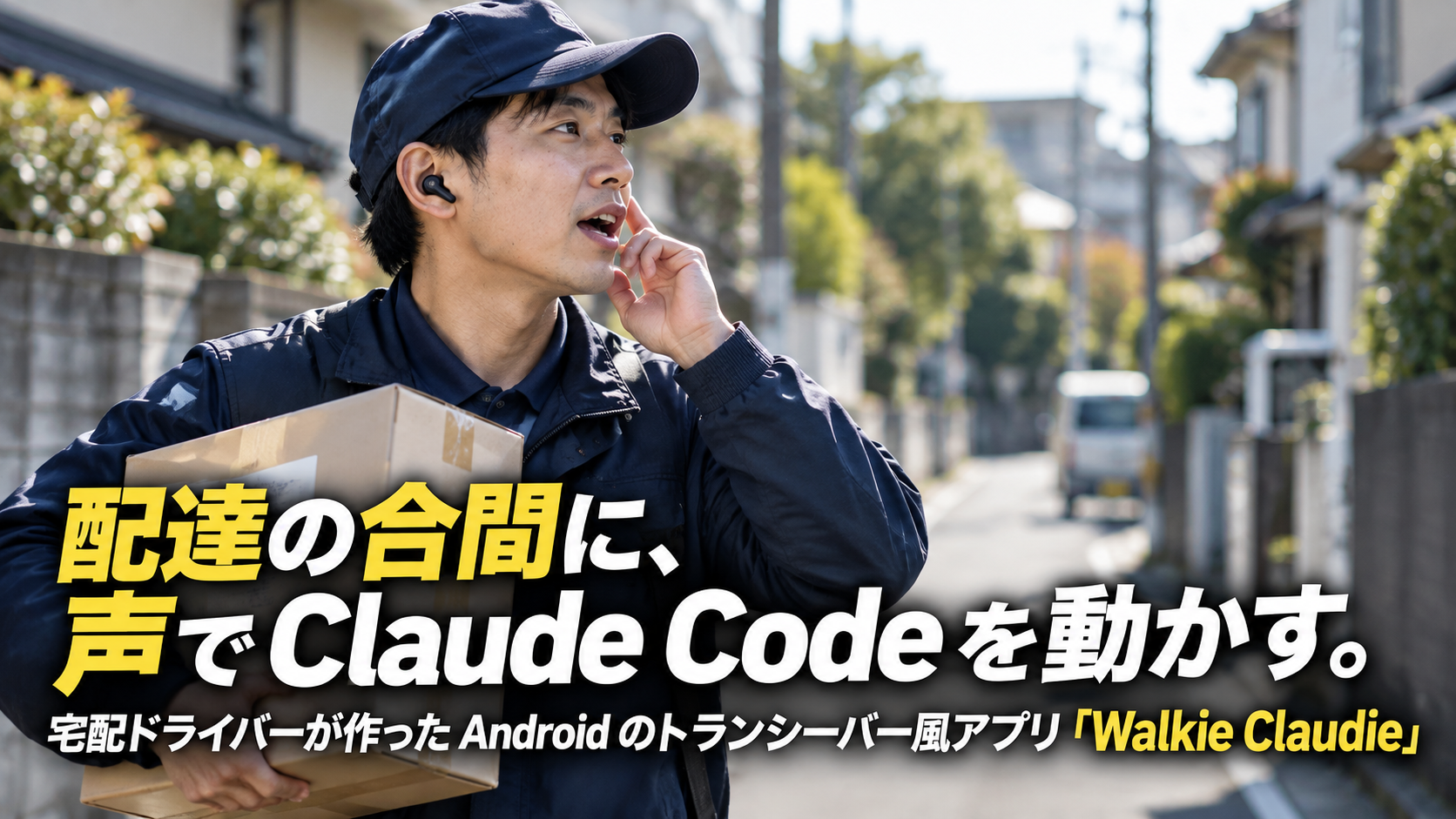 配達の合間に、声で Claude Code を動かす。宅配ドライバーが作った Android のトランシーバー風アプリ「Walkie Claudie」